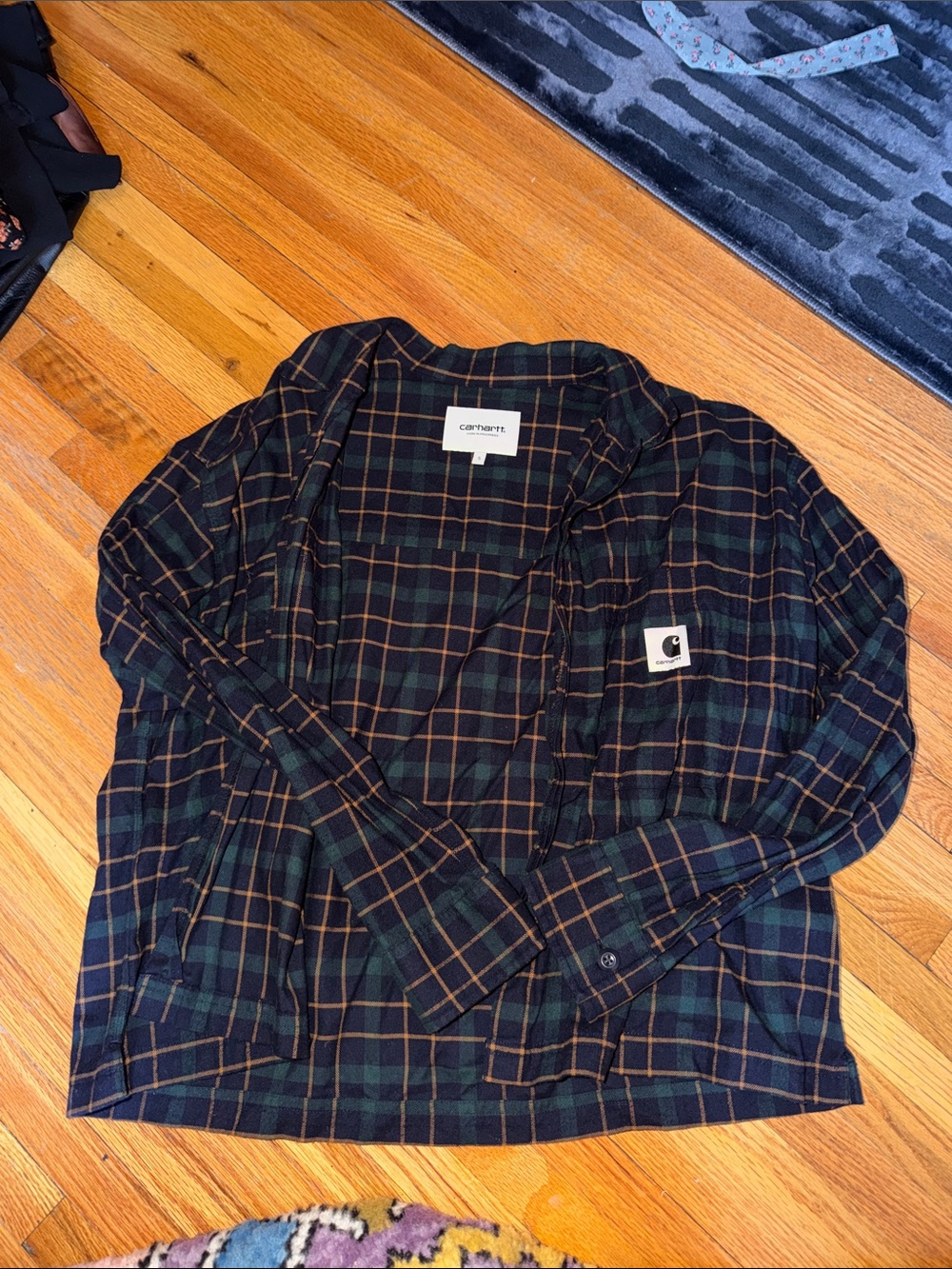 Carhartt WIP Dark Green & Brown Plaid Shirt Jacket